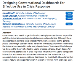 New Publication in JAIS: Designing Conversational Dashboards for Effective Use in Crisis Response